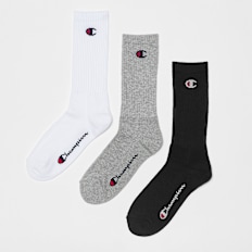 Champion 3 PACK - Crew Socks schwarz