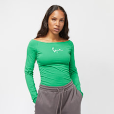 Karl Kani Small Signature Off Shoulder Long Sleeve zelena