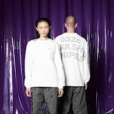 SNIPES x  032c WORKSHOP Fabric Mix Longsleeve bianco