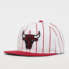 Mitchell & Ness Retro Pinstripe Snapback NBA Chicago Bulls wit