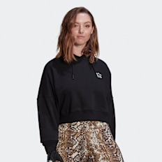 adidas Originals Summer Rave Cropped Hoodie schwarz