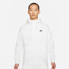 Nike Sportswear Club Fleece Full-Zip Hoodie biały