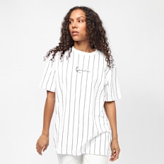 Karl Kani Small Signature Essential Pinstripe OS Tee bijela