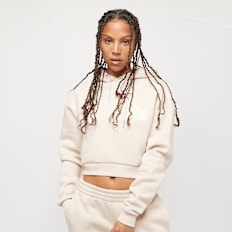 On Vacation Ladies' Flower Cropped Hoodie beige