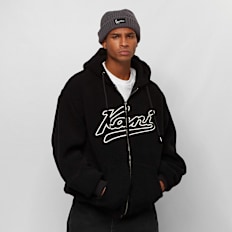 Karl Kani Varsity OS Teddy Zip Hoodie schwarz