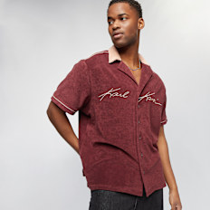 Karl Kani Autograph Towel Bowling Shirt rot