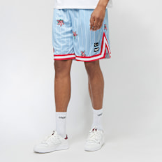 Karl Kani KK Woven Signature Pinstripe Mesh Shorts light blue blu