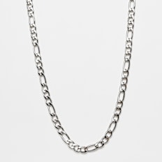 King Ice 6mm Stainless Steel Figaro Chain silber