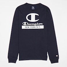Champion Junior Long Sleeve Crewneck T-Shirt azul