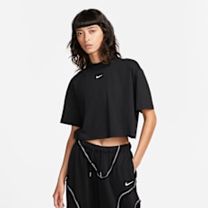 Nike Sportswear Essential Boxy Mock-Neck Top crna