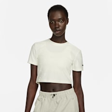 Nike Air Short-Sleeve Crop Top beige