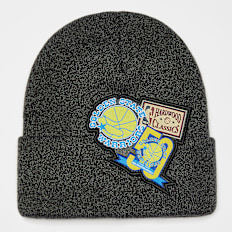 Mitchell & Ness NBA XL Logo Patch Knit HWC Golden State Warriors schwarz