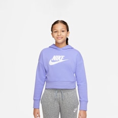 Nike Sportswear Club French Terry Cropped Hoodie lila
