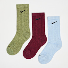 Nike 3 PACK - Everyday Plus Cushioned Training Crew Socks vert