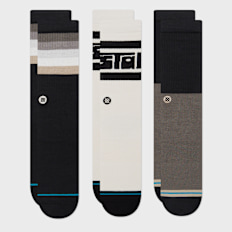 Stance 3 PACK - Crew Casual Mono Socks schwarz