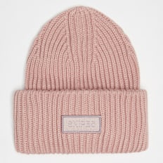 SNIPES Tonal Bold Logo Badge Knit Beanie grau