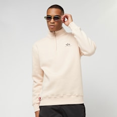 Alpha Industries Half Zip Sweater Small Logo weiß