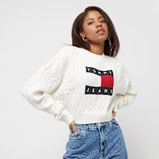 Tommy Jeans Tjw Bxy Center Flag Sweater bež