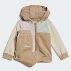 adidas Originals Color Block Hoodie Set beige