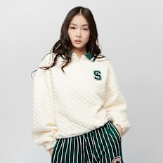 SNIPES College Letter Cropped Rugby Sweat Shirt bež