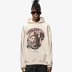 PEQUS Artist Or A Killer ? Graphic Hoodie beige