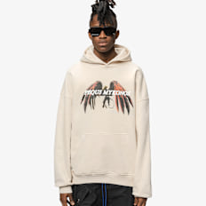 PEQUS Wide Awake Graphic Hoodie beige