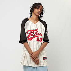 FUBU Varsity Pinstriped Baseball Jersey weiß