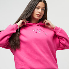 Karl Kani Woven Signature Old English Long Hoodie rosa 