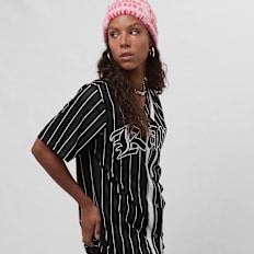 Karl Kani Woven Signature Old English Baseball Shirt preto