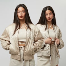 Karl Kani Woven Signature Reversible Satin Bomber Jacket beige