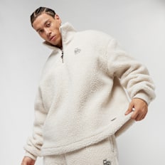 SNIPES Large Old English Logo Oversized Sherpa Troyer beige