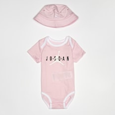 Jordan High Brand Read Bucket Hat & Bodysuit Set (2 Piece) rosa 