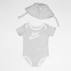 Nike Core Bucket Hat & Bodysuit 2pc set grijs