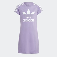 adidas Originals Vestido adicolor Trefoil morado