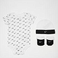 Nike Hat/Bodysuit & Bootie Set (3 Pack) bijela