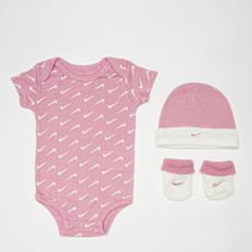Nike Hat/Bodysuit & Bootie Set (3 Pack) rosa