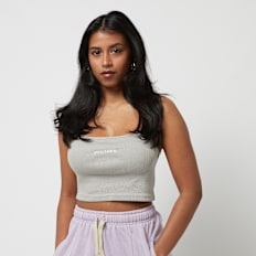Pegador Ruby Rib Crop Top Vintage Washed siva