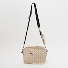 Karl Kani Signature Ziczac Pinstripe Messenger Bag bianco