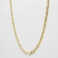 King Ice Italian Figaro Chain 10mm Gold Plated 14K srebrny