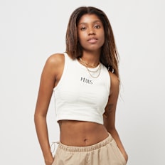 PEQUS Logo Crop Top weiß