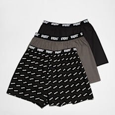 SNIPES 3 PACK - Black Tape Woven Boxershorts preto