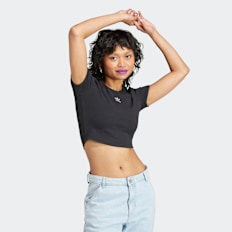 adidas Originals T-shirt a coste Essentials nero