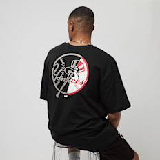 New Era MLB Team Graphic Backprint Oversize Tee New York Yankees NVYWHI schwarz