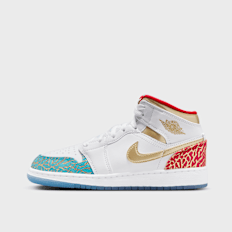 Jordan Air Jordan 1 Mid Sneaker School (GS) bianco
