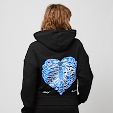 PEQUS Island of Heartbreaks Cropped Hoodie preto