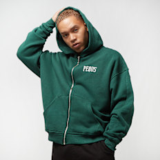 PEQUS Chest Logo Zip Hoodie groen