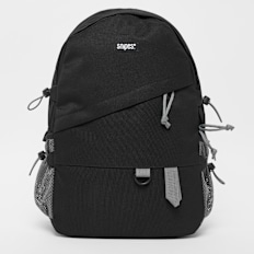 SNIPES Woven Label Basic Logo Multi Pocket Backpack schwarz