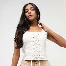 Karl Kani OG Lace Up Corset Top beige