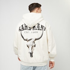 Karl Kani Chest Signature Os Heavy Sweat Full Zip Skull Hoodie branco
