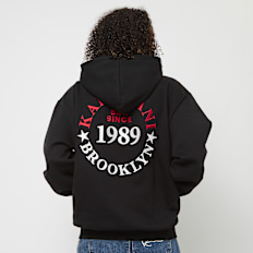 Karl Kani Chest Signature Oversize Full Zip Hoodie negro